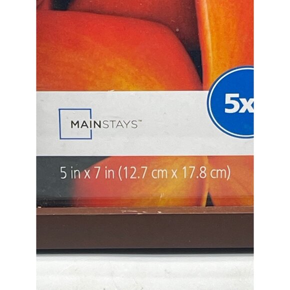 main stays Wood 5x7 picture frame dark brown new with damage & tags READ - Picture 4 of 10